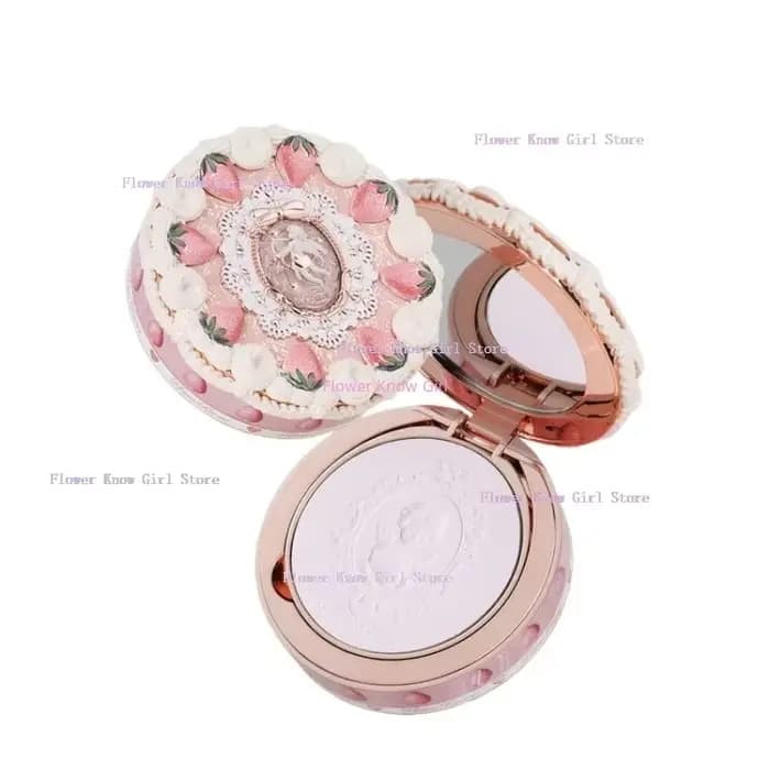 La fleur connaît la série Cupidon aux fraises, poudre pressée mate, mise au point douce, poudre de m