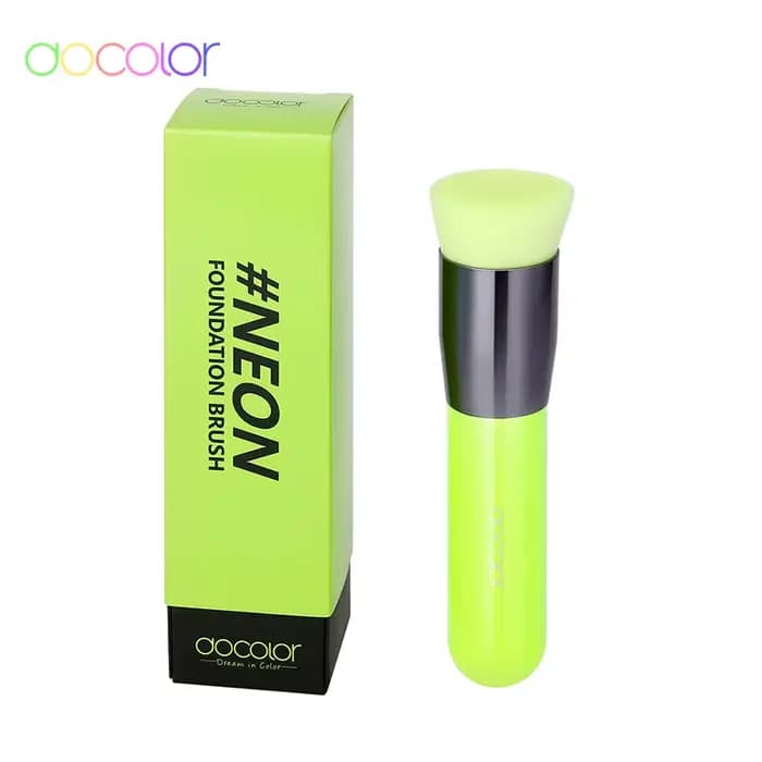 Pinceau Kabuki plat Docolor 3 couleurs pour fond de teint, pinceaux de maquillage crème, pinceau de 