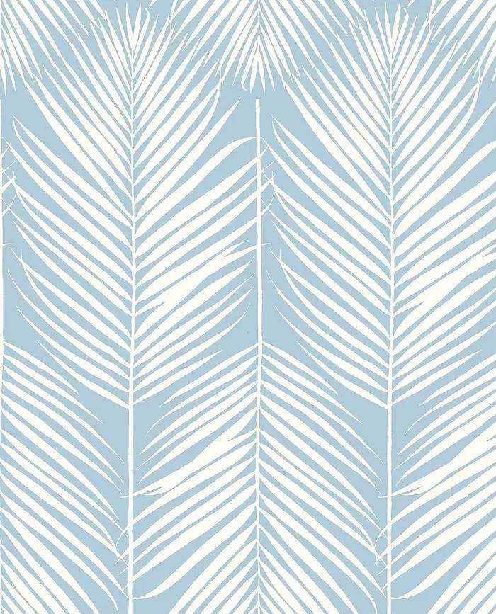 Papier peint auto-adhésif Boho à feuilles bleu clair, papier de Contact amovible pour armoires, tiro