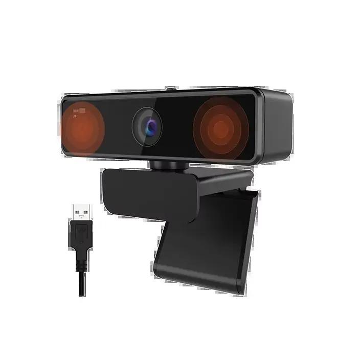 NUROUM V11 Webcam 1080P 60FPS prend en charge la caméra USB mini avec double micro à suppression de 