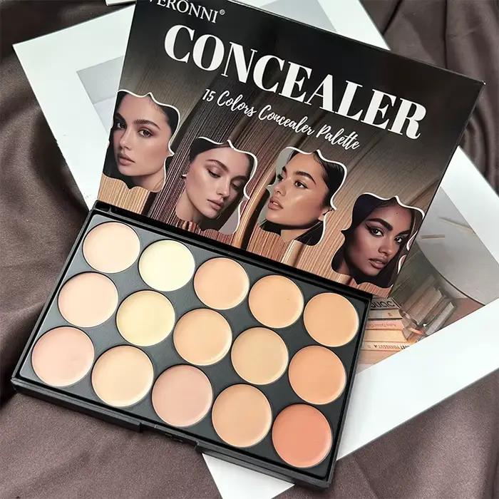 Palette anti-cernes 15 couleurs couvre professionnellement les cernes autour des yeux et du visage p