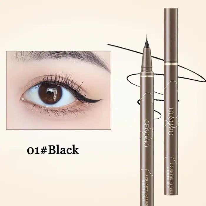 Stylo Eyeliner Ultra fin pour cils inférieurs, noir et marron, imperméable, durable, lisse, couché, 