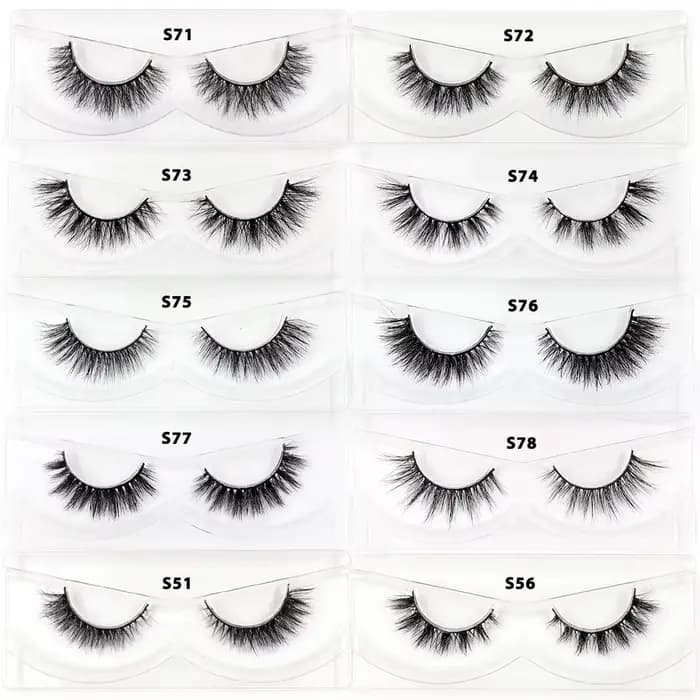 LEHUAMAO 30/60/100 paires de cils de vison sans boîte cils de vison 3D courts faux cils de vison nat
