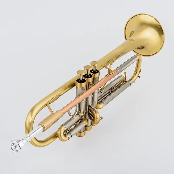LR180S37-Trompent Sib Plate en Laiton Peinte Or, Anneau Musical Exquis et Durable, Embouchure, Gants