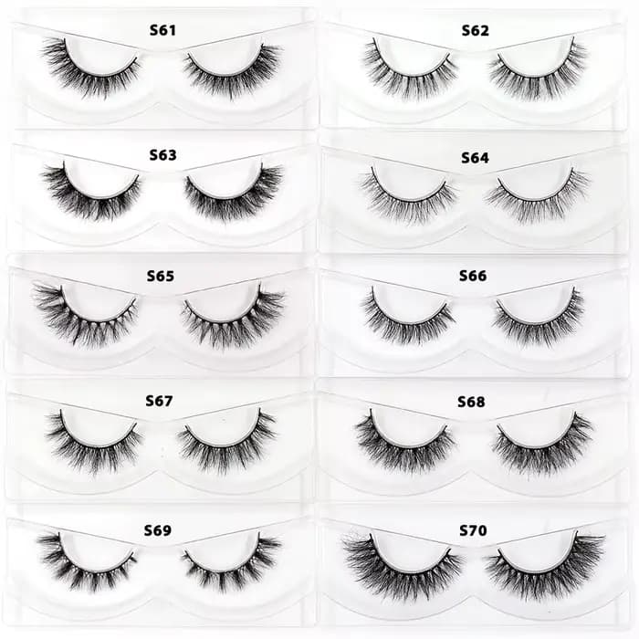 LEHUAMAO 30/60/100 paires de cils de vison sans boîte cils de vison 3D courts faux cils de vison nat