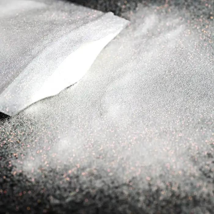 Poudre de paillettes féerique irisée blanche, 50g, 0.1mm(1/256), 4 couleurs, poudre de sucre blanc b