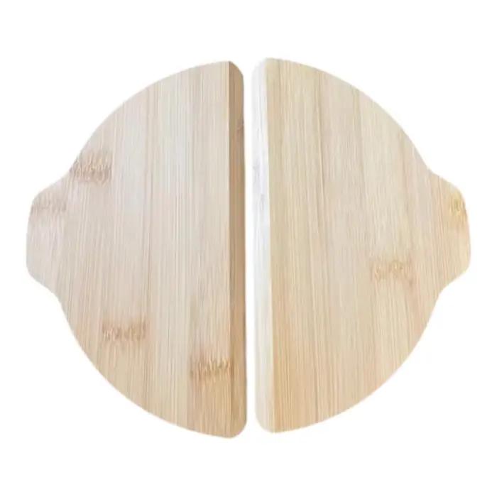 Planche à Pizza demi-ronde en bambou, Gadget de cuisine épais, pelle à Pizza en bois de bambou avec 