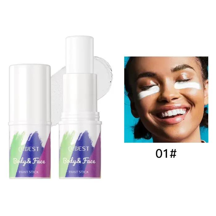 QIBEST bâton de peinture corporelle mélangeable longue durée coloré yeux visage peinture bâtons styl