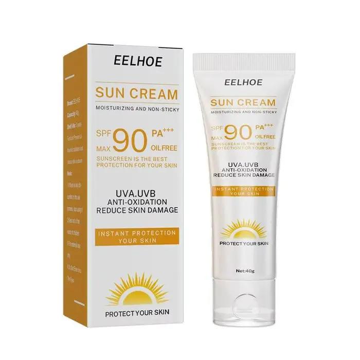 Crème solaire pour le visage SPF90+, crème solaire hydratante pour le visage et le corps, crème de p