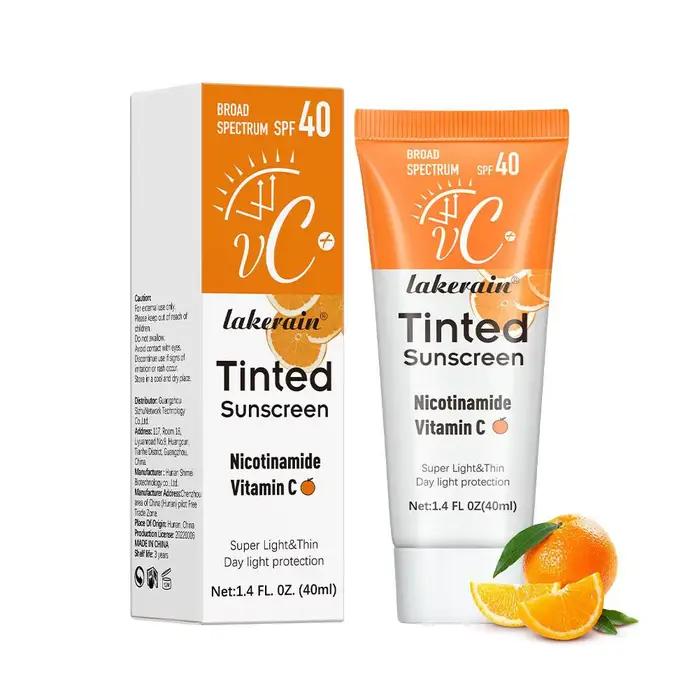 1/3/5 pièces Crème solaire teintée VC SPF40+ Correcteur multi-effets Rafraîchissant Protection UV Cr