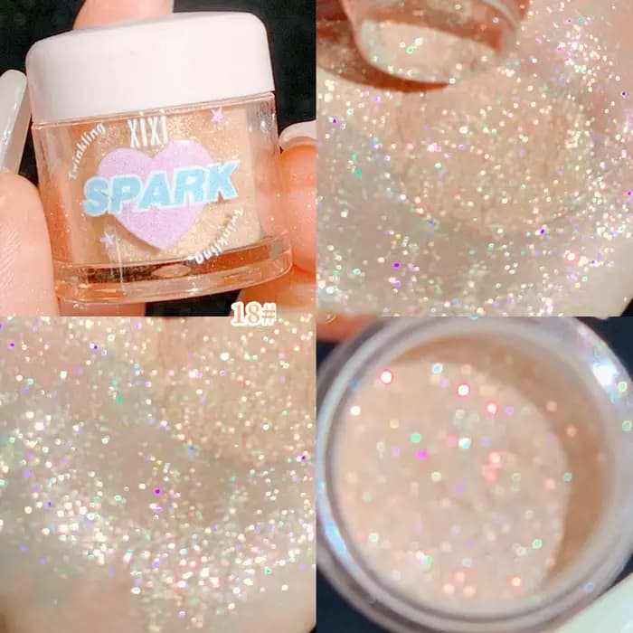 Poudre de surligneur perle rose doré, haute brillance, paillettes At, blanc clair de lune, miroitant