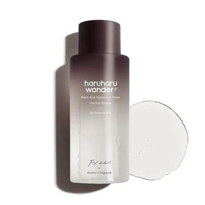 Huile nettoyante hydratante au riz noir, acide hyaluronique, eau apaisante pour peaux sensibles, soi