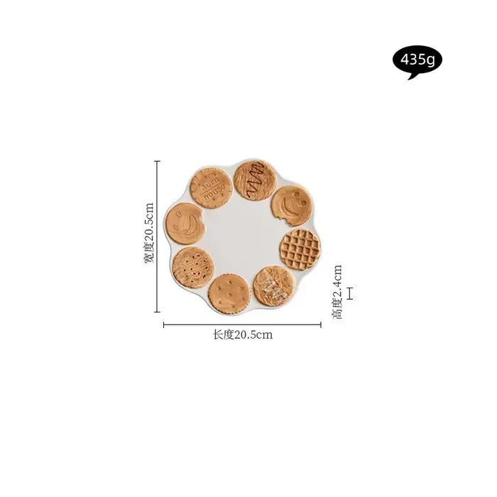 Poignée à biscuits tasse en céramique assiette à biscuits tasse de petit déjeuner créative tasse à c