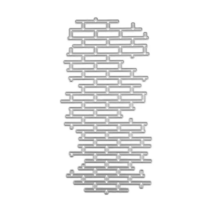Matrices de découpe de fond de grille de motif de mur de brique pour Scrapbooking carte postale fond