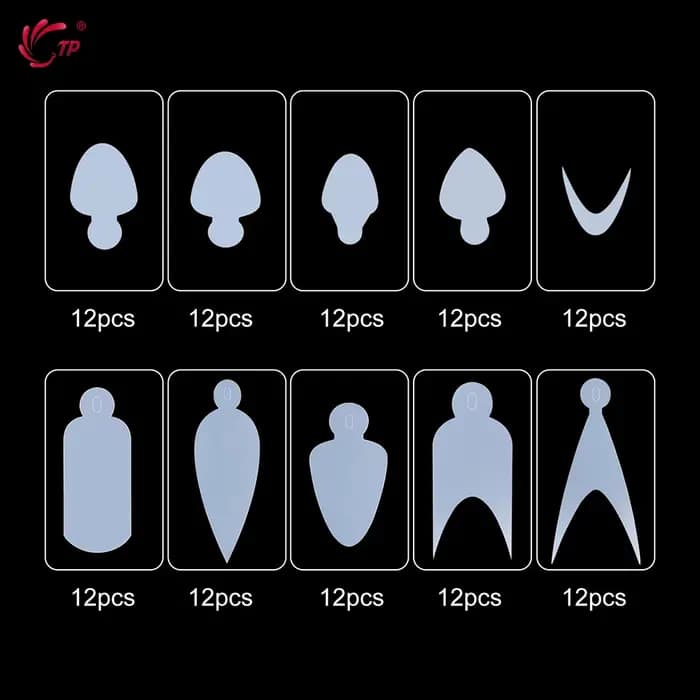 TP 60/120 pièces moule en Silicone pour ongles français réutilisable pour système Duet ongles double