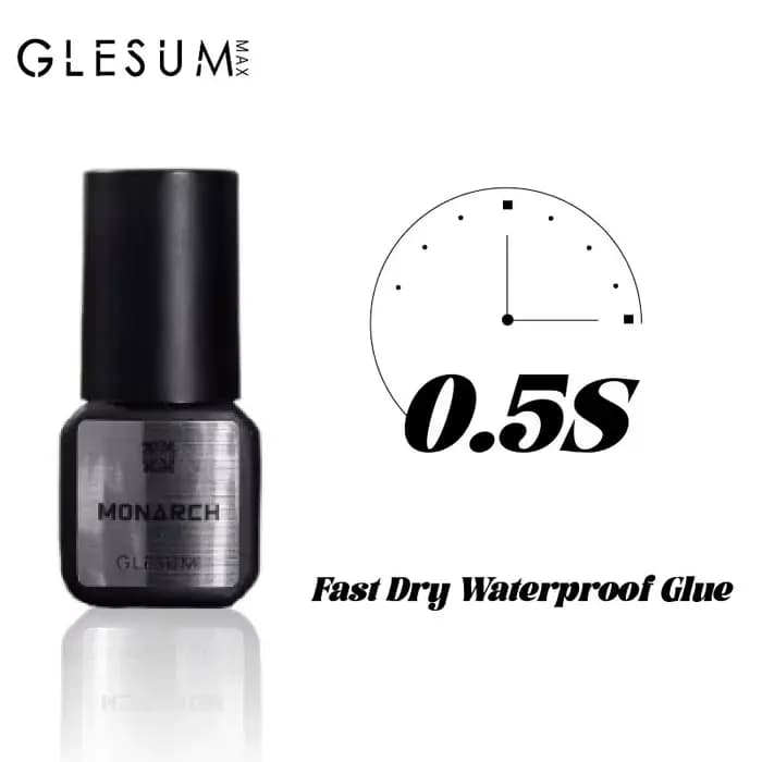 Glesum – colle pour cils de niveau principal, adhésif sec 0.8s, résistant à l'huile et à l'eau, temp