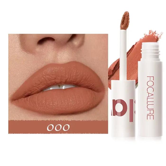 FOCALLURE Rouge à lèvres mat Lipclay Crème à lèvres Velours : Maquillage imperméable et durable pour