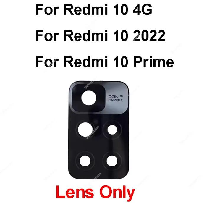 Cadre d'objectif de caméra en verre pour Xiaomi Redmi 10 2022 Prime 4G, support d'objectif de caméra