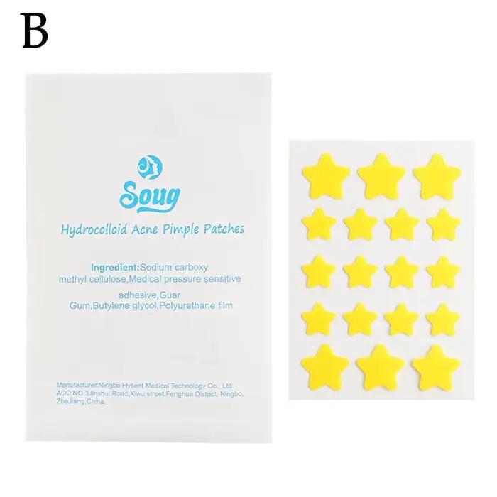 Autocollants de boutons colorés en forme d'étoile pour femmes, patch anti-cernes, auto-adhésif, bout