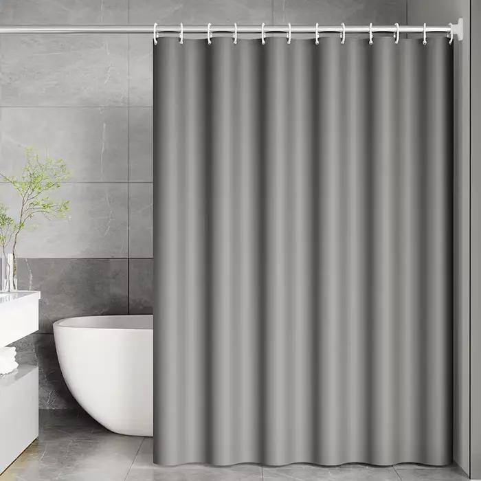 Rideau de douche uni, rideaux de salle de bain de différentes couleurs, résistant à l'eau, simple av