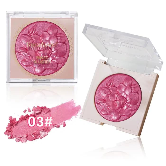 Poudre de fard à joues scintillante nacrée, fard à joues monochrome, poudre fine, améliore le teint 