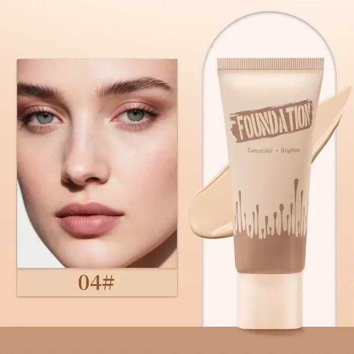 Fond de teint à couverture complète, fond de teint liquide au contrôle de l'huile au fini mat, couvr
