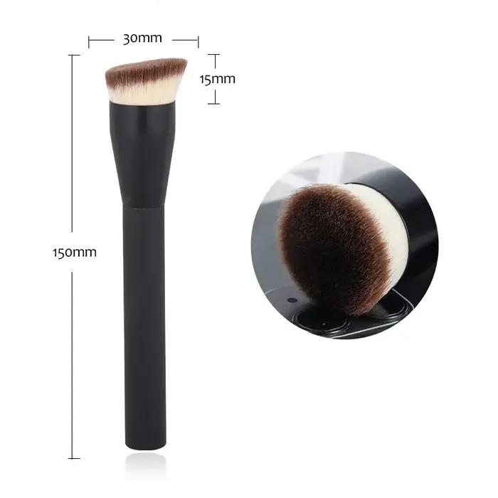 Pinceaux de maquillage pour fond de teint à dessus plat, cheveux synthétiques à angle plat, fond de 