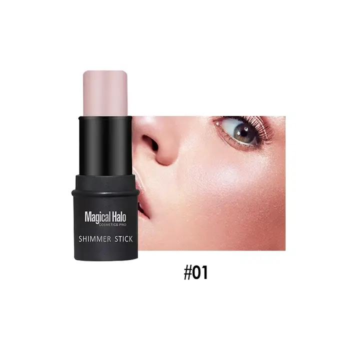 Bâton de maquillage à paillettes pour femmes, 2 couleurs, poudre scintillante, illuminateur, Texture