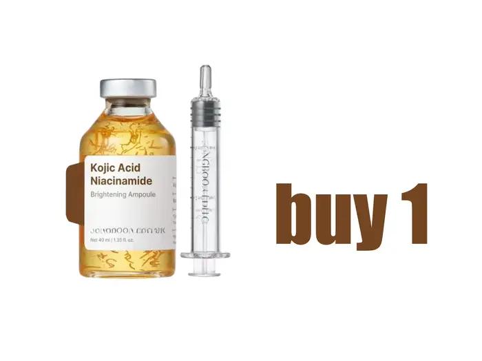 Sérum Éclaircissant à l'Acide Kojique et Niacinamide, Crème Anti-Taches Brunes, Masque Anti-Taches d