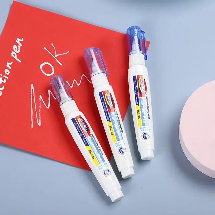 Kit 3 pièces stylo correcteur 10ML débit lisse à séchage rapide pour papeterie scolaire
