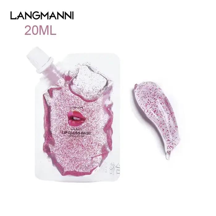 Bricolage clair brillant à lèvres huile de Base 20/50ML antiadhésif hydratant à la main Gel rouge à 