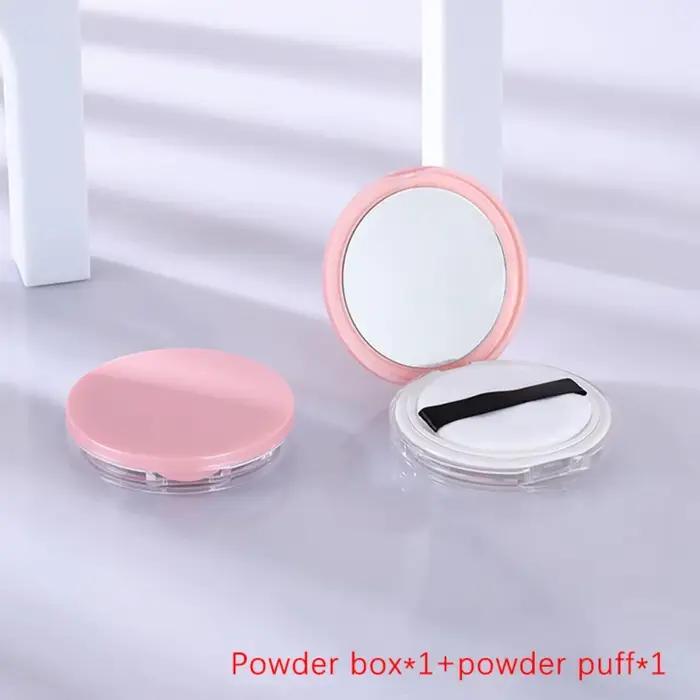 Pot de maquillage africain ultra-mince avec miroir, boîte à poudre portable, bouffée de poudre, réci