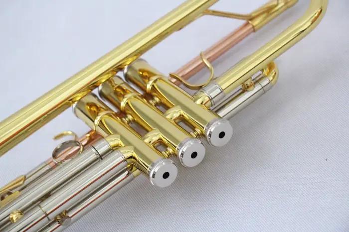Trompette haut de gamme ton Bb, Instrument de trompette laqué or, trompette Standard chinoise