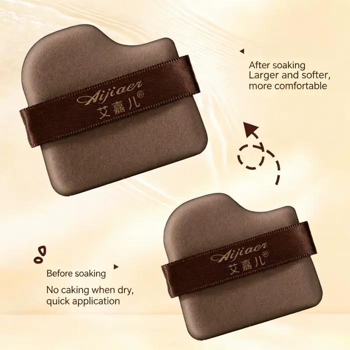 Ensemble de 6 éponges de maquillage couleur chocolat