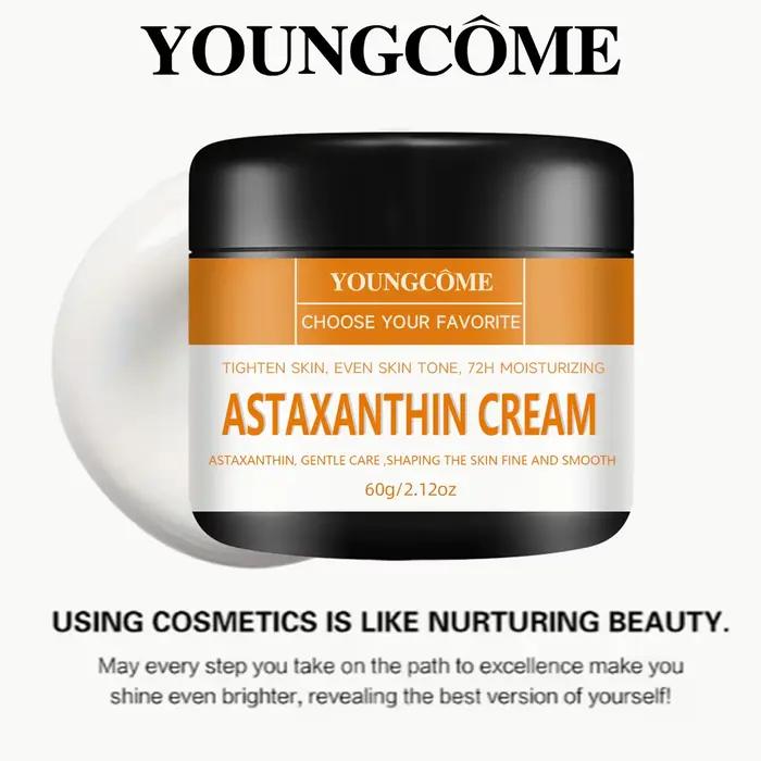 30/60g Crème Visage Astaxanthine - Soin Doux pour Peaux Lises