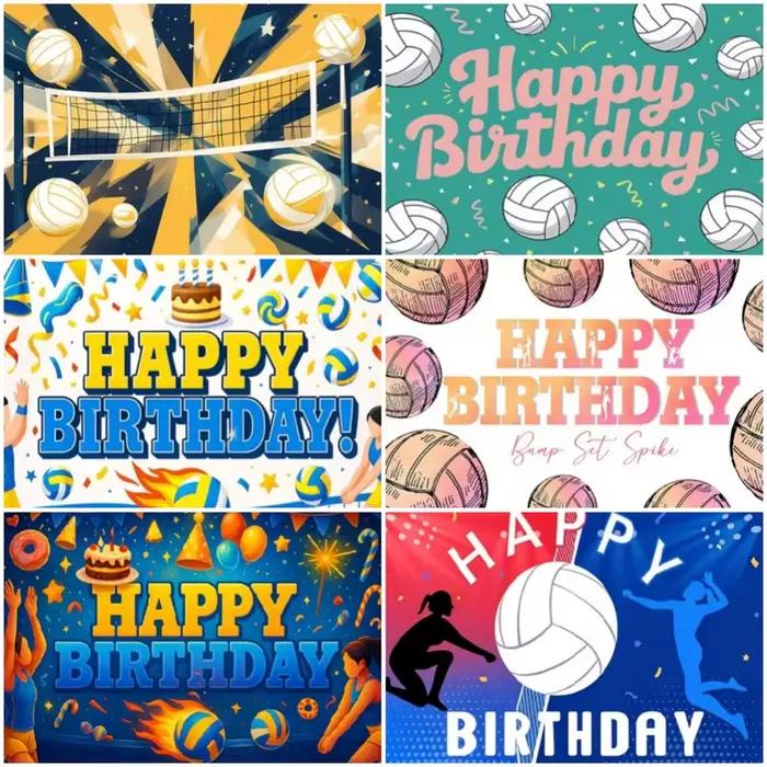 Décor de fond sur le thème du volley-ball, pour fête d'anniversaire sur la plage, salle de fitness, couloir, ou comme accessoire de bannière