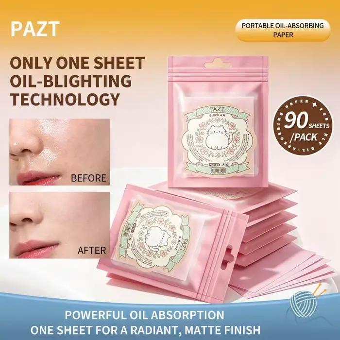 Papiers absorbants matifiants portables pour le visage – Effet mat instantané