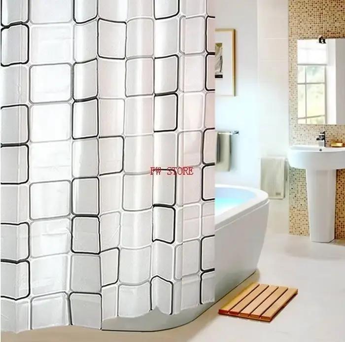 HOCurtain-Ensemble de rideaux de douche étanches, 12 crochets et anneaux, 180x200cm