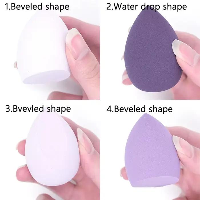4 pièce/sac éponge de maquillage bouffée de poudre sèche et humide combinée beauté boule cosmétique fond de teint
