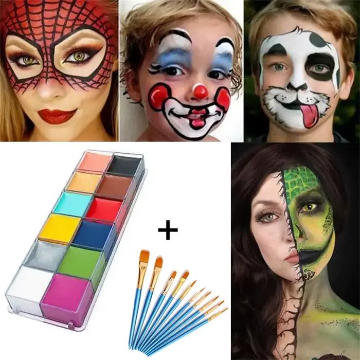 Corps non toxique visage Art Peinture parti maquillage Glitter tatouage Festival peinture Pigment Halloween scène maquillage cosmétique visage peinture