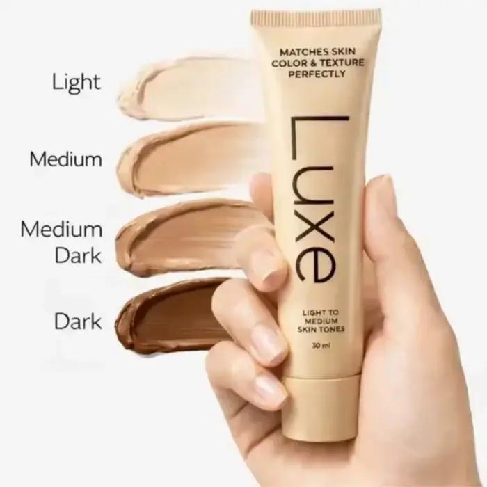 Fond de teint Luxe Magic changeant de couleur, s'adapte automatiquement au teint, léger, respirant, fini mat, contrôle du sébum, unifie le teint