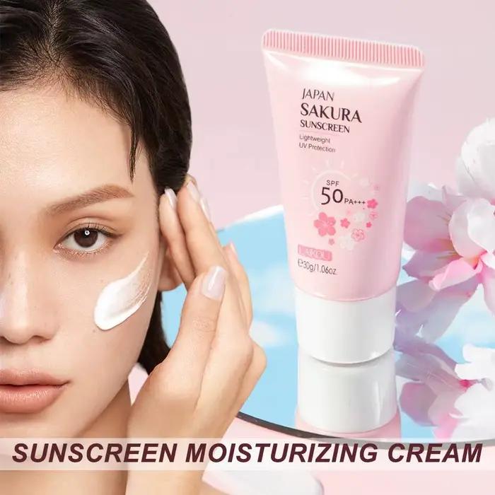 Crème solaire hydratante Laikou Sakura SPF50