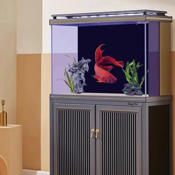 Fond d'aquarium statique adhésif noir, toile de fond pour aquarium, poster d'aquarium, décorations de fond d'aquarium