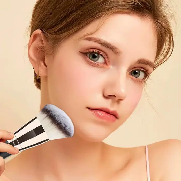 Pinceau de maquillage double tête pour fond de teint