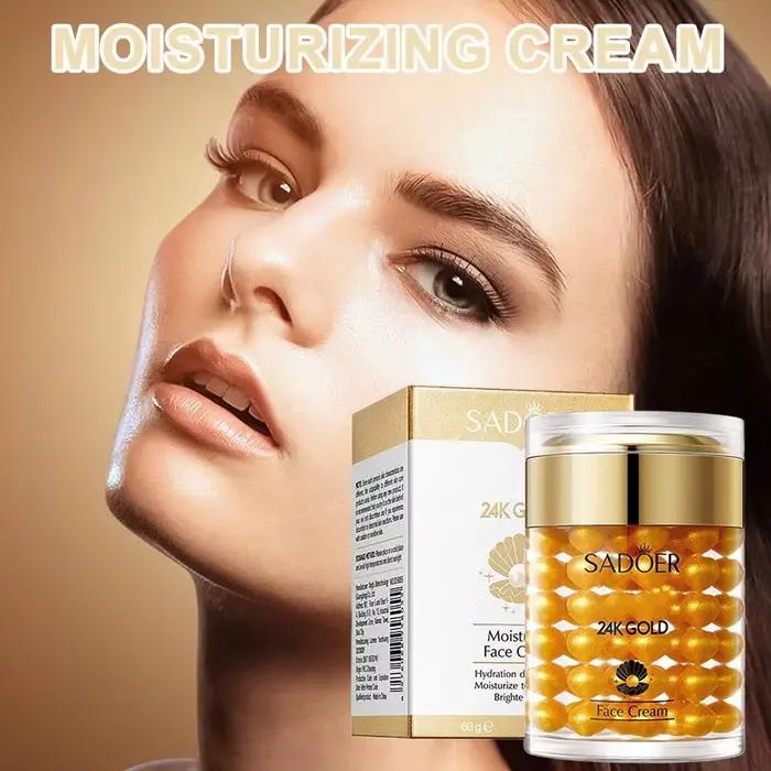 Crème hydratante en perles d'or 24K