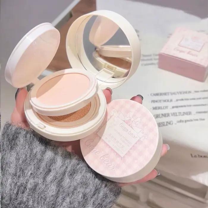 Gege Bear 2 en 1 coussin d'air BB crème correcteur longue durée imperméable à l'eau résistant à la sueur poudre de réglage Non transitoire
