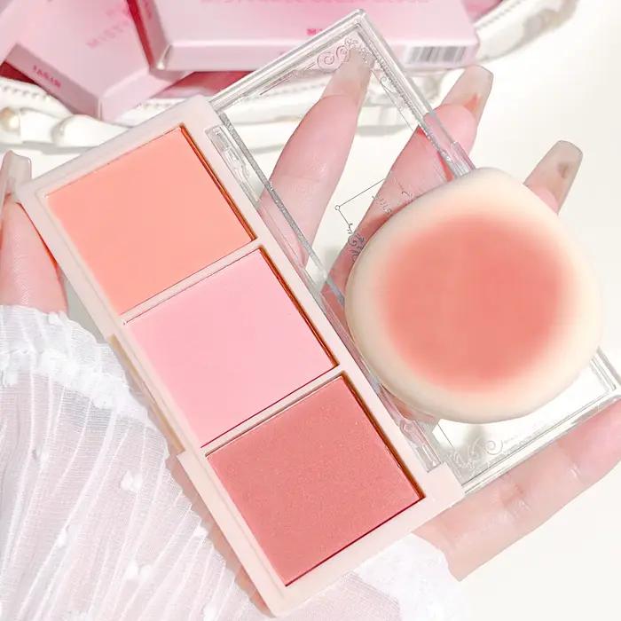 Fard à joues trois couleurs pour filles