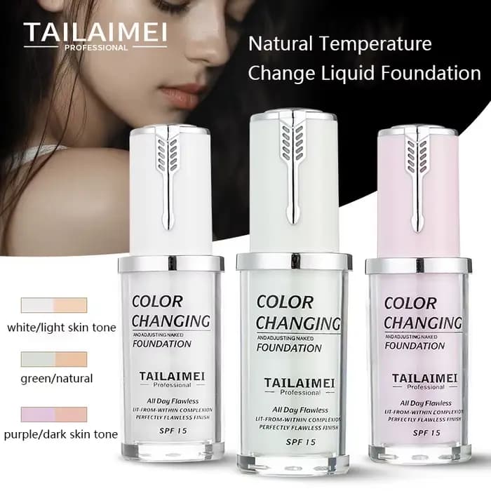 TLM – fond de teint liquide à couleur changeante