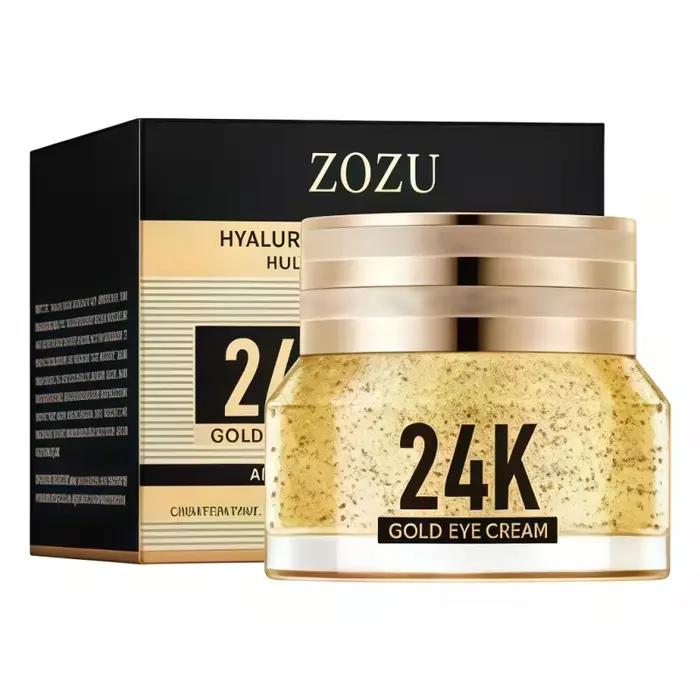 Crème pour les yeux à l'acide hyaluronique 40G24K or