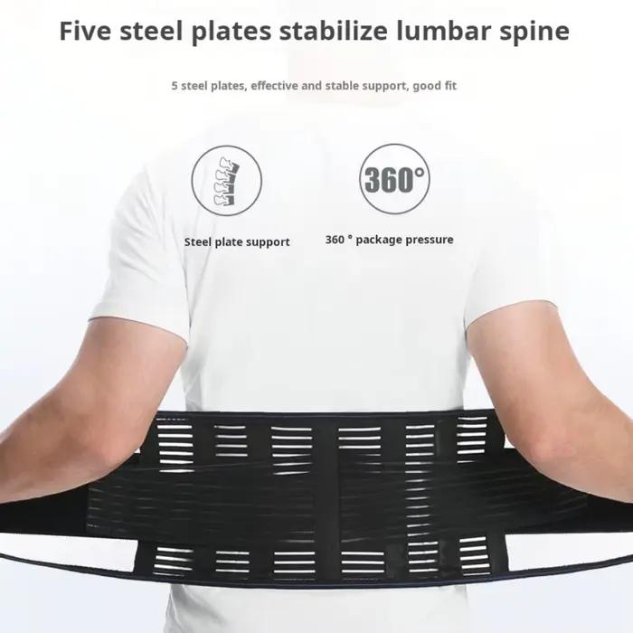 Ceinture de soutien lombaire respirante, attelle dorsale pour hommes et femmes, ceinture lombaire avec double sangles réglables